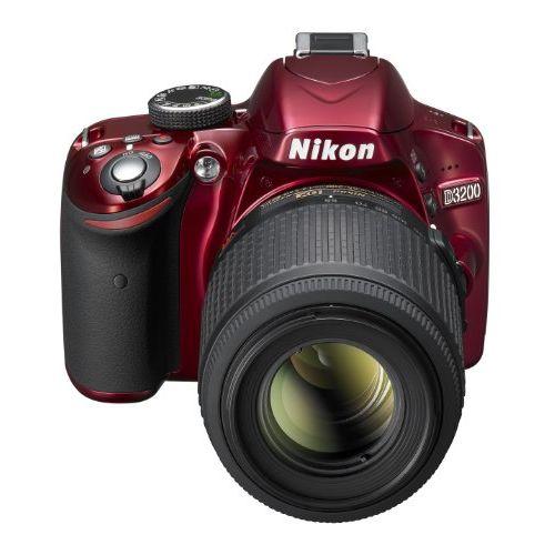 中古 1年保証 美品 Nikon D3200 18-55mm / 55-200mm レッド