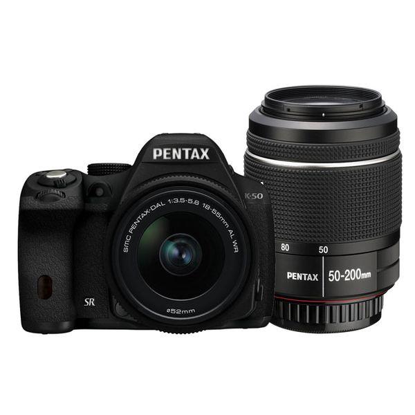 ペンタックス 中古 1年保証 美品 PENTAX K-50 DAL 18-55mm WR 50-200mm