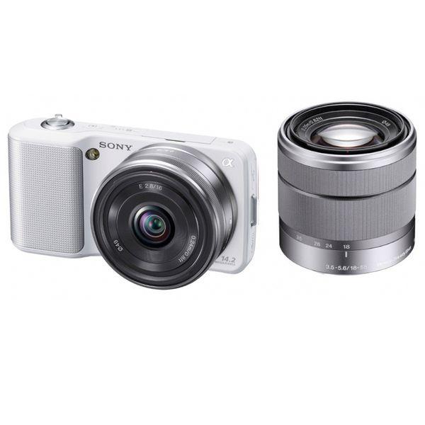 SONY 中古 1年保証 美品 NEX-3 ダブルレンズキット ホワイト [NEX-3D