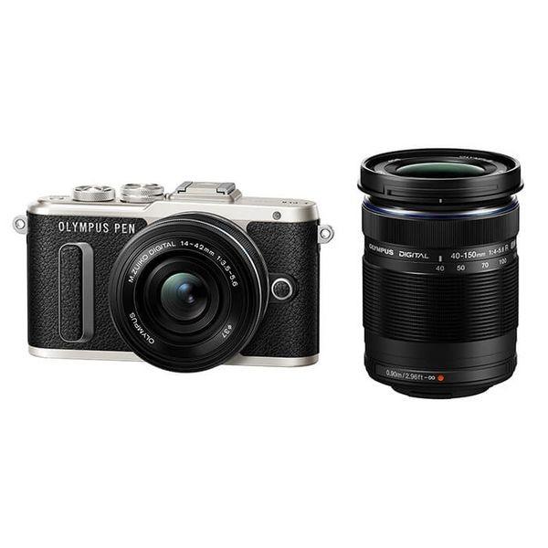 中古 １年保証 美品 OLYMPUS E-PL8 EZダブルズームキット ブラック｜premierecamera