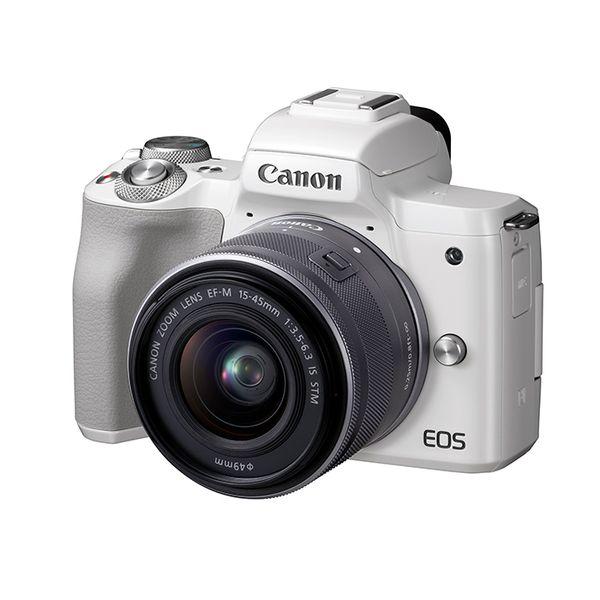 キヤノン EOS Kiss M EF-M 15-45 IS STM レンズキット ホワイト 中古 キヤノン（Canon） 中古 1年保証 美品 Canon EOS Kiss M レンズキット