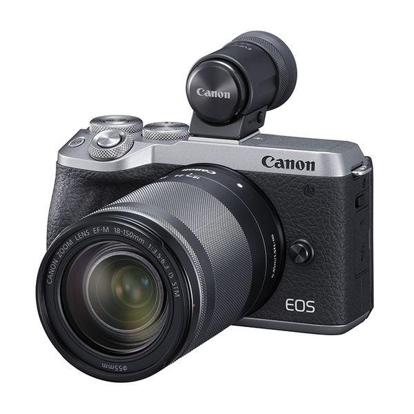 中古 １年保証 美品 Canon EOS M6 Mark II 18-150mm IS STM レンズEVFキット シルバー｜premierecamera