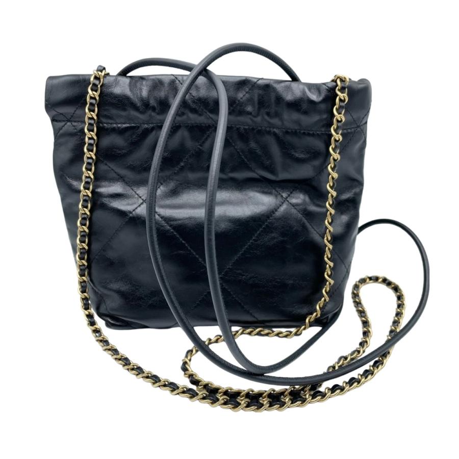 シャネル CHANEL22 カーフスキン ブラック｜premiervalueshop｜04