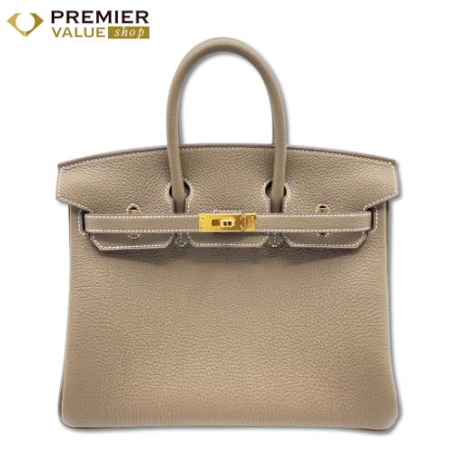 エルメス バーキン 25 エトゥープ トゴ ゴールド金具 K刻印 : PREMIER 