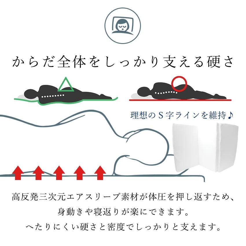 SLEEPSLEEP マットレス シングル 折りたたみ 三つ折り 洗える 高反発