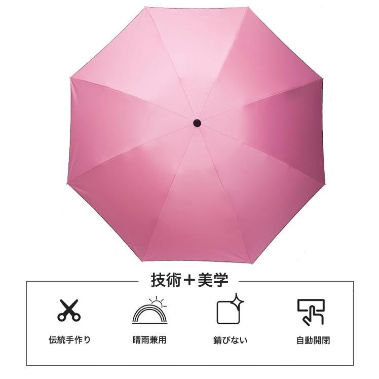 日傘 折りたたみ 完全遮光 軽量 雨傘 晴雨兼用 ワンタッチ 自動開閉 雨