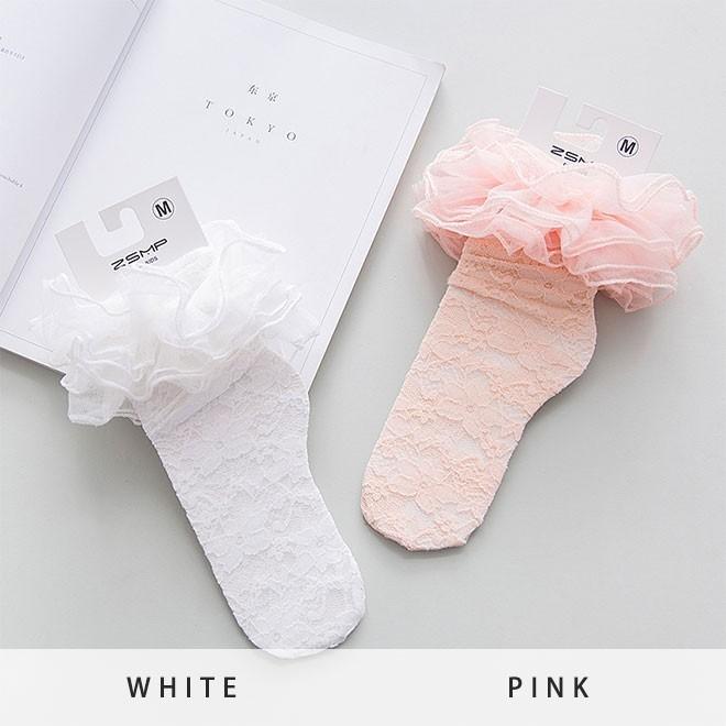 靴下 キッズ レース ソックス 女の子 11 16cm ハイソックス フリル フォーマル プリンセス 発表会 イベント パーティー 登園 通学 C376 Premium Interior Shop 通販 Yahoo ショッピング
