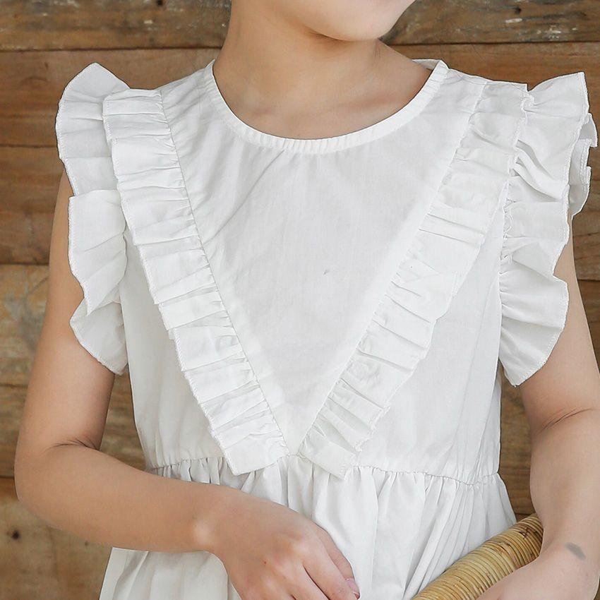 子ども服 ワンピース チュニック 女の子 ノースリーブ 110-160cm 