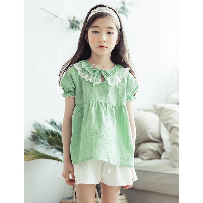 子ども服 ブラウス 女の子 フリル レース 110-160cm キッズ ガールズ