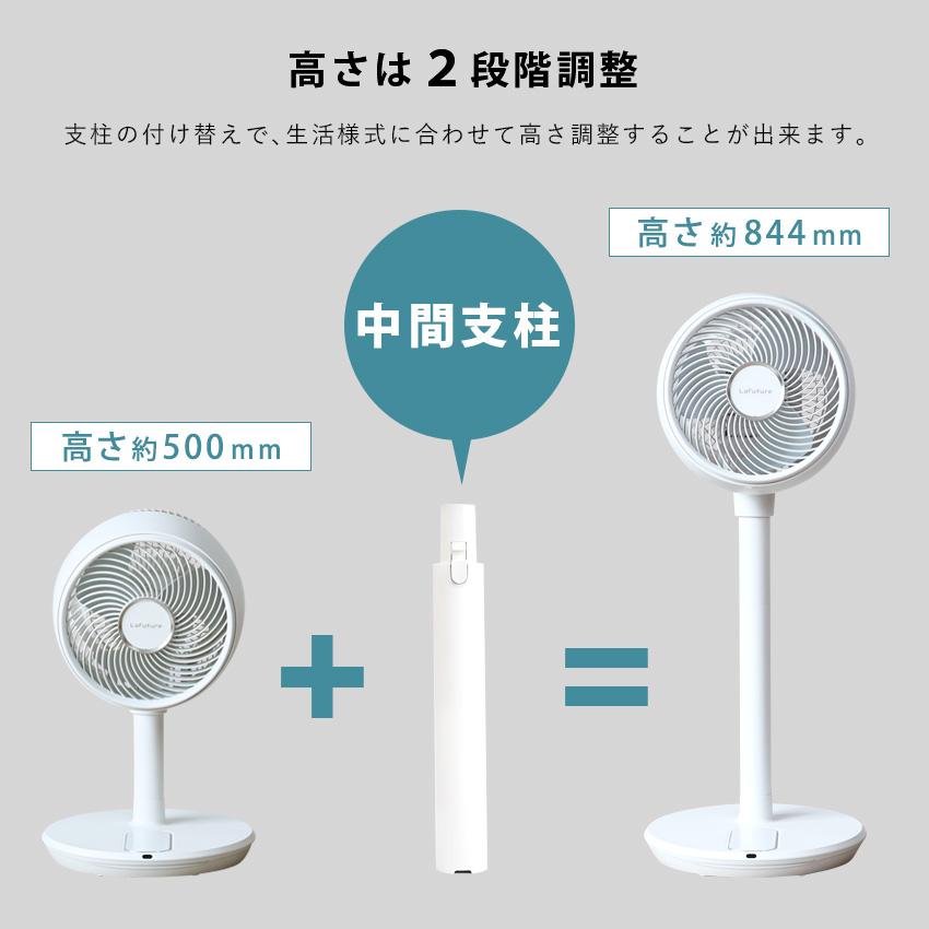 LaFuture 扇風機 リビング DCモーター 節電 省エネ 360°首振り 静音