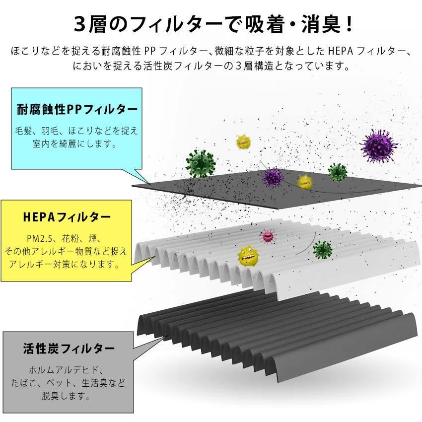 LaFuture 空気清浄機 コンパクト 小型 静音 ポータブル 室内 卓上 LED