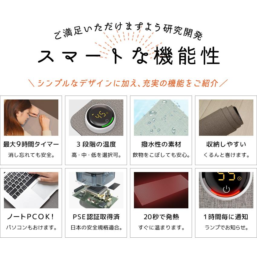 デスクヒーター 卓上 ワイド ヒーター ホットマット ヒーター 事務 勉強 昼寝 ぽかぽか パネルヒーター デスクマット 学習机マット 暖房 冷え対策 省エネ 節電 | LaFuture | 20