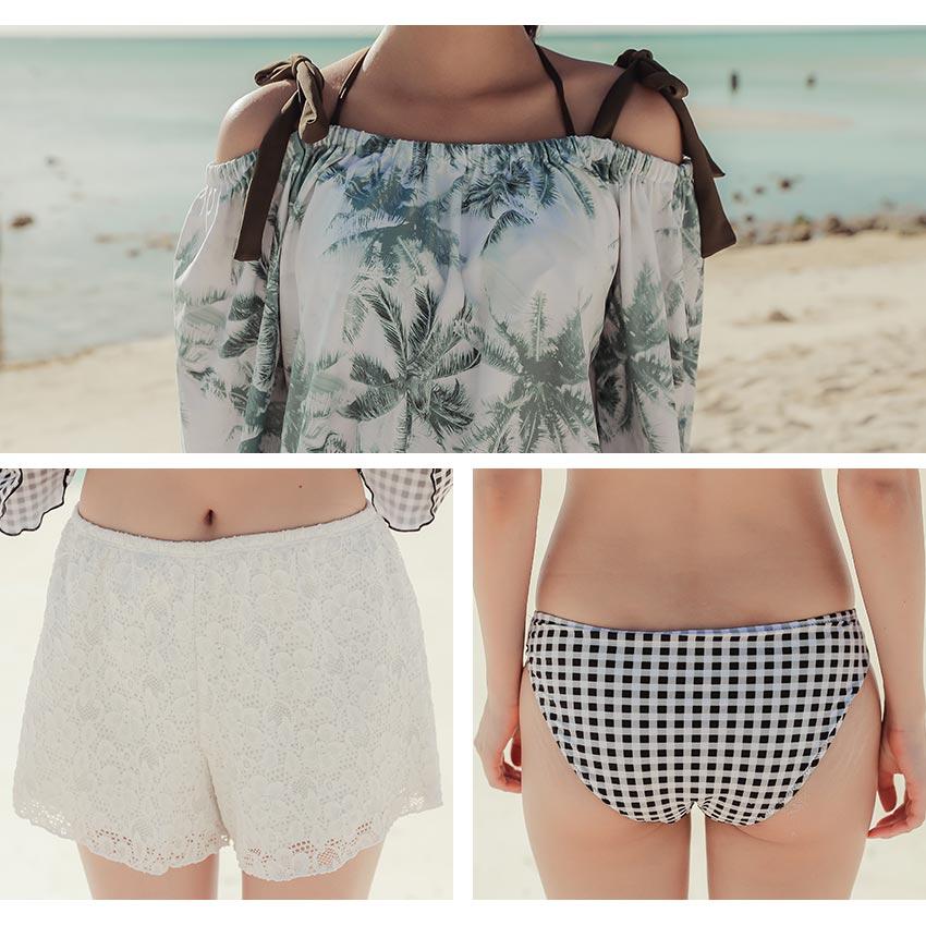 SEA ANGEL 2025新作 体型カバー ママ 水着 4点セット レディース