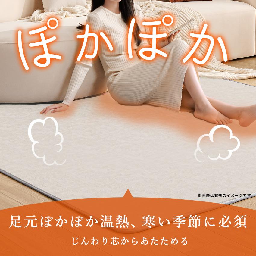 ホットカーペット リビング用 150×200cm 本体 即暖 速暖 節電 カーペット 電気カーペット 足元 軽量 滑り止め付 温度調節 Lafutureの画像
