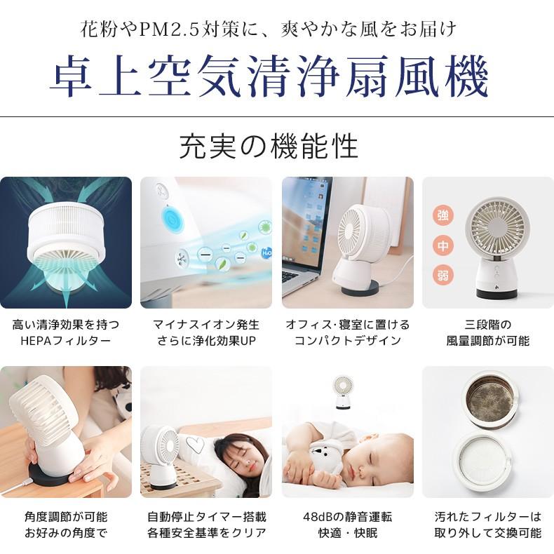 扇風機 卓上 Usb 静音 熱中症対策 サーキュレーター 空気清浄機 マイナスイオン ミニファン ペット用 花粉対策 Pm2 5 Hepaフィルター 空気浄化 Lff Jh001 Premium Interior Shop 通販 Yahoo ショッピング
