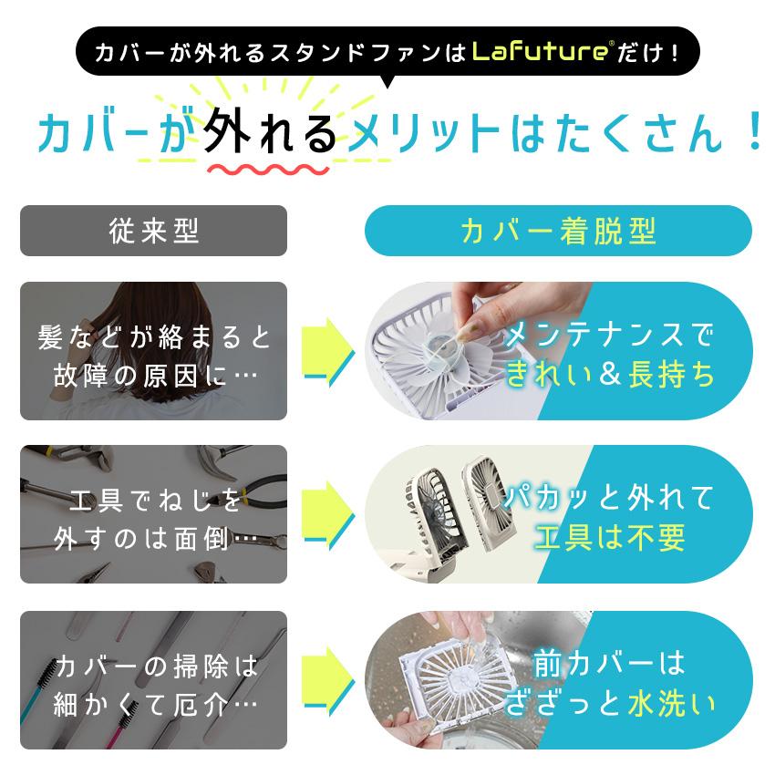洗える ハンディファン 首掛け 5way 首かけ扇風機 卓上扇風機 小型扇風機 携帯扇風機 扇風機 静音 軽量 ハンディーファン 折りたたみ ネッククーラー ミニ扇風機 | LaFuture | 12