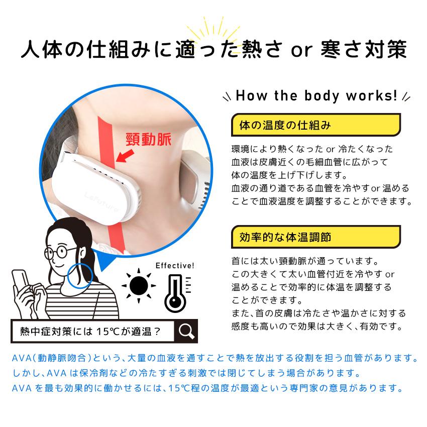 LaFuture ネッククーラー 2023 最強 W冷却プレート付 節電 省エネ