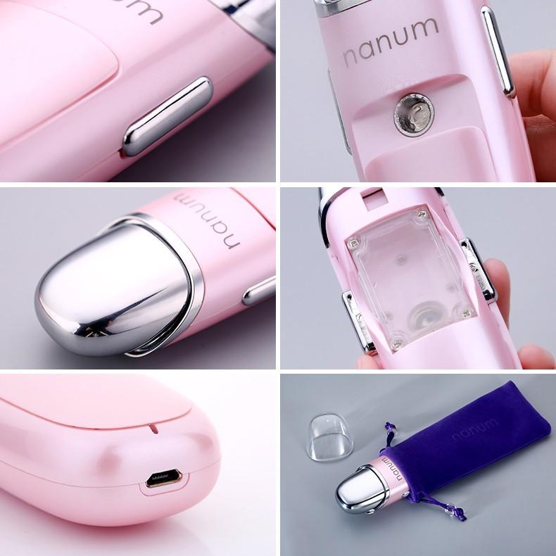 美顔器 フェイススチーマー USB 充電式 加湿器 ハンディミスト 美顔