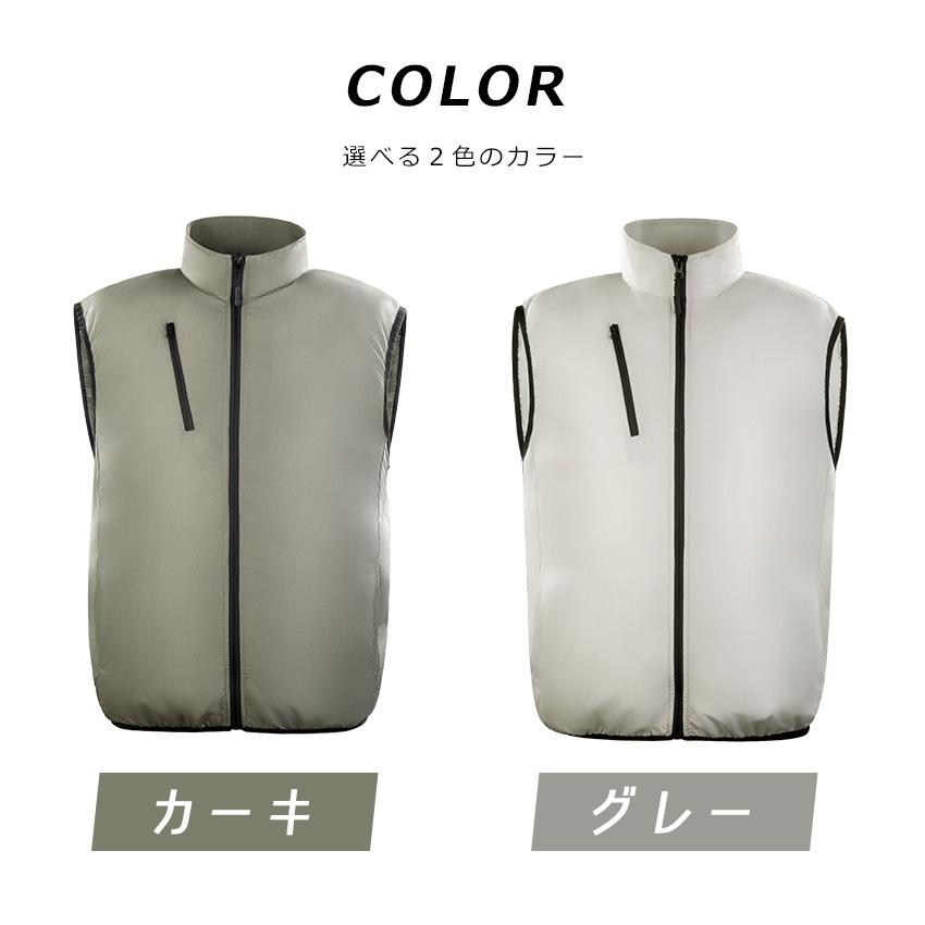 空調ウエア ファンセット ベスト 半袖 ノースリーブ 3段階 冷却服 空調