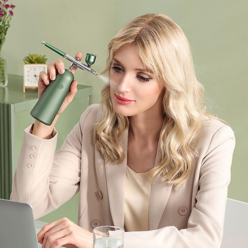 美品ハンディエアブラシミスト 美容エアブラシ ミストスプレー フェイススチーマー ハンディミスト