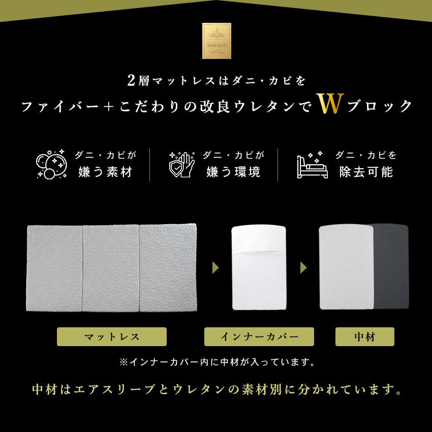 プレミアム 三つ折り シングル 洗える 高反発 低反発 2層 リバーシブル 抗菌 消臭 吸湿 お昼寝マット 介護用品 腰痛 ベッドパッド かため 来客用 【無重力】