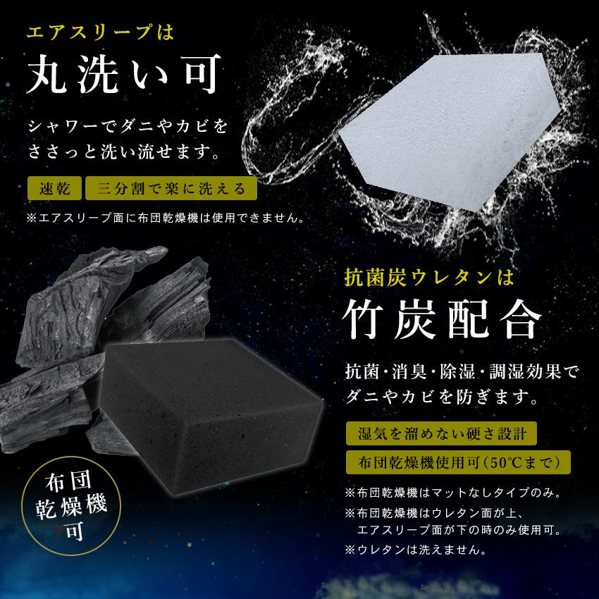 プレミアム 三つ折り シングル 洗える 高反発 低反発 2層 リバーシブル 抗菌 消臭 吸湿 お昼寝マット 介護用品 腰痛 ベッドパッド かため 来客用 【無重力】