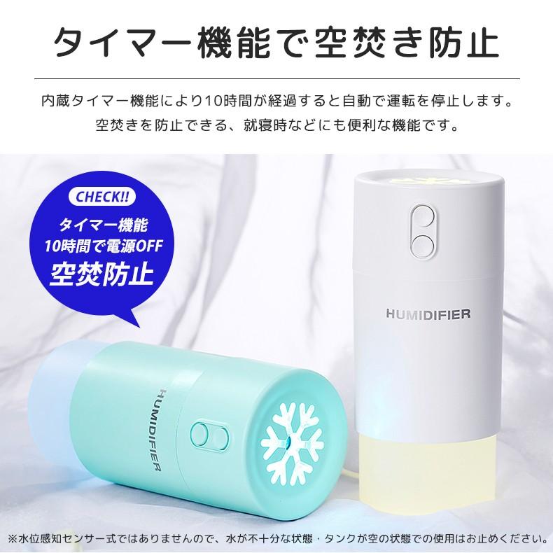 加湿器 卓上 USB 超音波 LEDライト 卓上加湿器 静音設計 オフィス 寝室