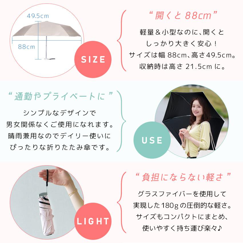 LFF PREMIUM 日傘 折りたたみ 完全遮光 超軽量 傘 折り畳み傘 超撥水