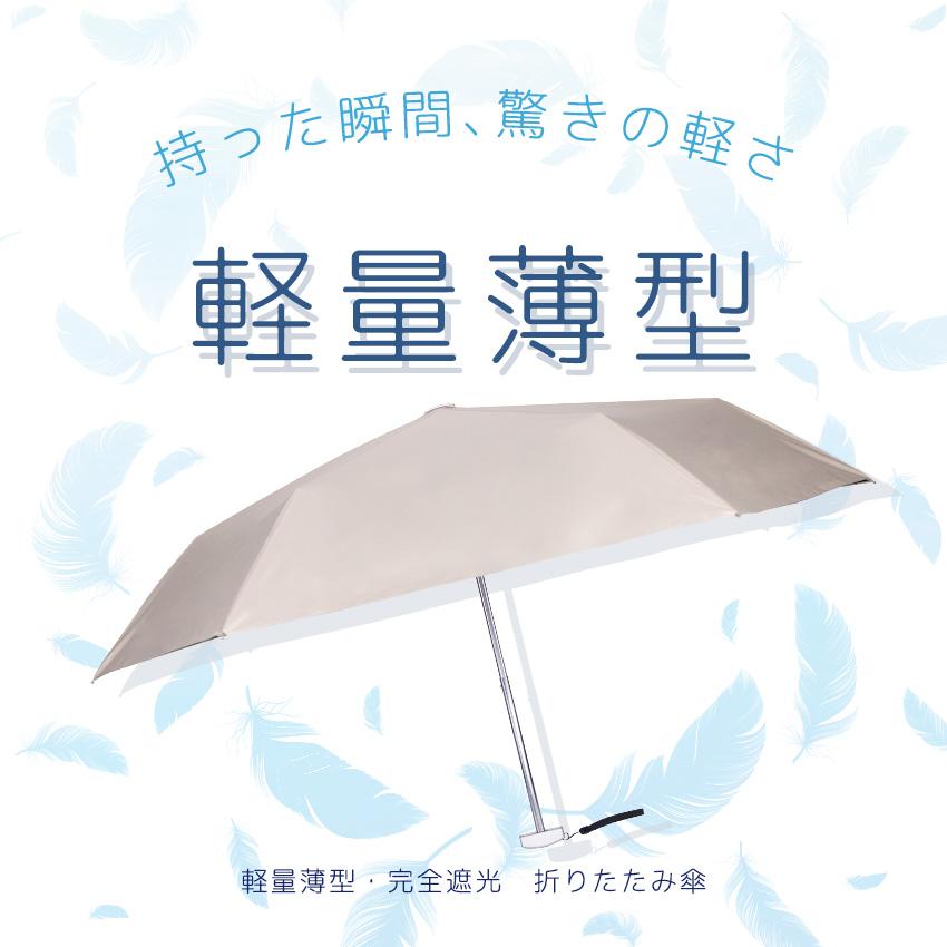 LFF PREMIUM 日傘 折りたたみ 完全遮光 超軽量 傘 折り畳み傘 超撥水