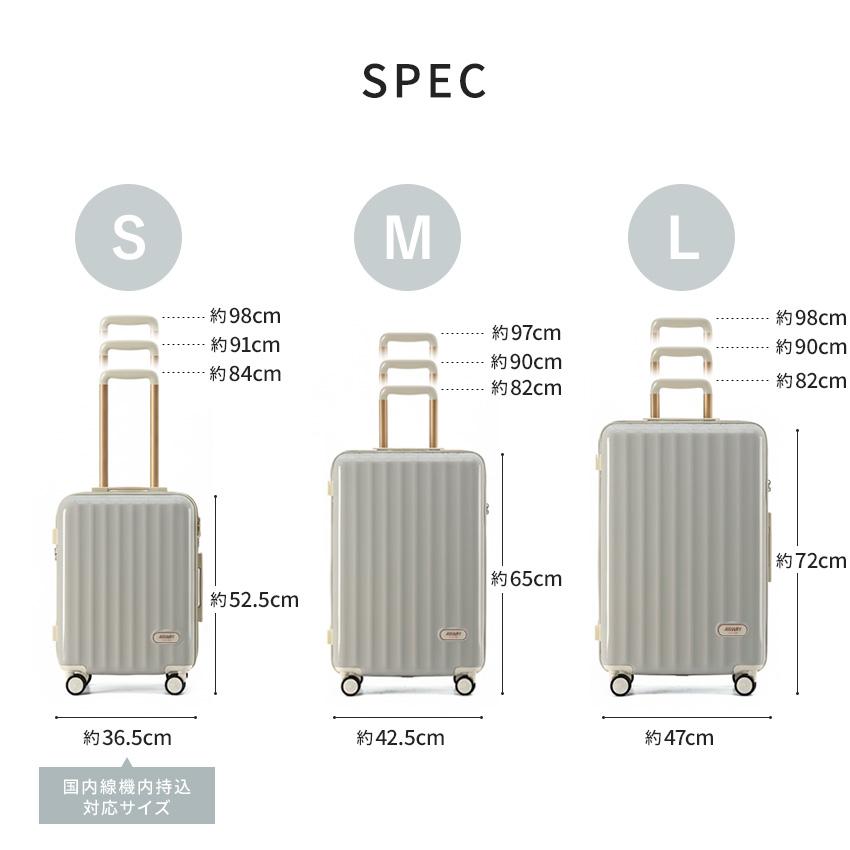 10%OFFクーポン スーツケース Lサイズ ハードタイプ 日本メーカー HINOMOTO キャスター 静音 TSA 大容量 軽量 キャリーケース L 旅行 女子 かわいい おしゃれの画像