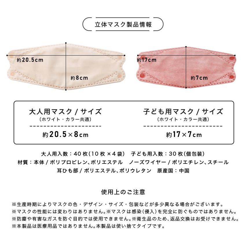 LaFuture 冷感マスク 不織布 子供用 大人用 30枚 夏用 KF94 マスク 40
