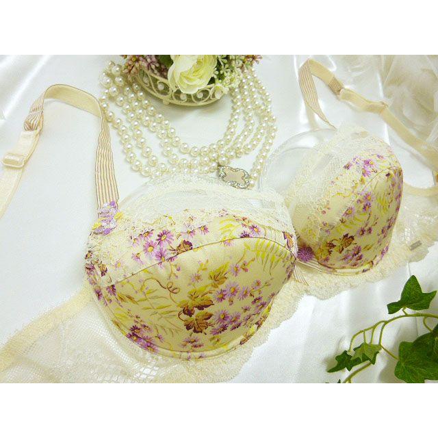 大特価 (70％OFFセール) lejaby/レジャビー  パテッドブラジャー Lb004IV 09132 プリント 赤 残り1点のみ |  | 01