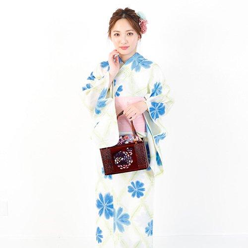 GRAXIA（グラシア） 浴衣3点セット 浴衣 帯 鼻緒下駄 3点セット淡い