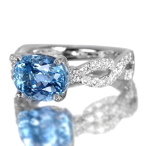 サンタマリアアクアマリン 2.36ct ダイヤモンド プラチナ リング（指輪 