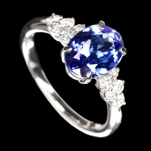 タンザナイト 1.88ct ダイヤモンド 0.18ct プラチナ リング(指輪 