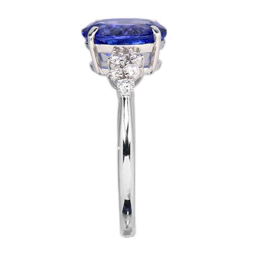 タンザナイト 1.88ct ダイヤモンド 0.18ct プラチナ リング(指輪)【品質保証書/宝石鑑別書】天然石希少宝石ジュエリーREJOUの画像