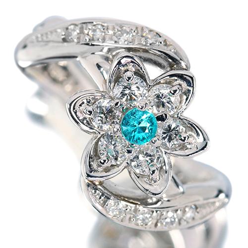 パライバトルマリン 0.07ct ダイヤモンド 約0.5ct プラチナ