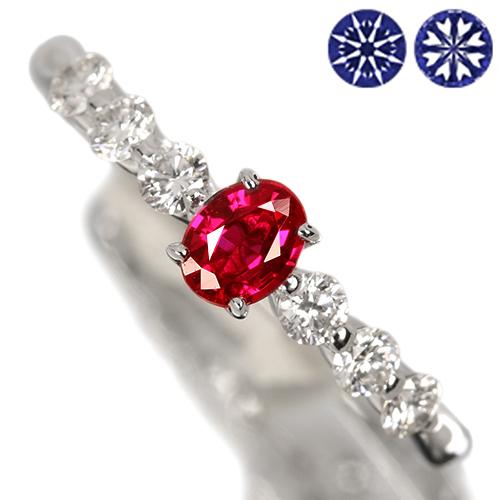 非加熱ピジョンブラッドルビー 0.3ct ハートアンドキューピッド