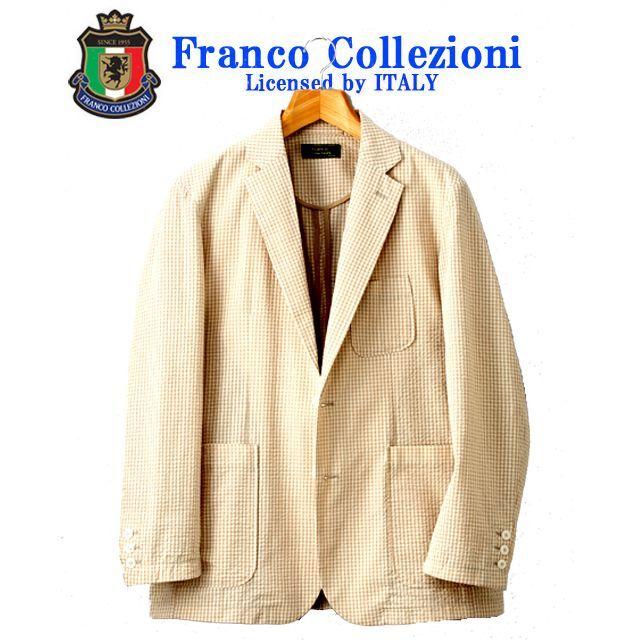 夏ジャケット ジャケット ファッション メンズ アパレル コーディネート （Franco Collezioniサッカー織ジャケット） 涼しい 夏ジャケット ジャケット ファッション メンズ アパレル