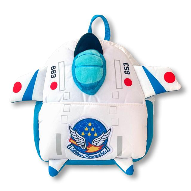 美品 familiar キッズ リュック ライトブルー 飛行機 美品 familiar