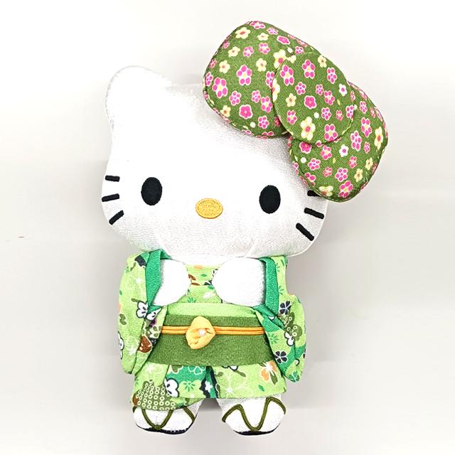 ビッグリボンはろうきてぃ 和装ちりめんぬいぐるみM抹茶Ver. 爆買