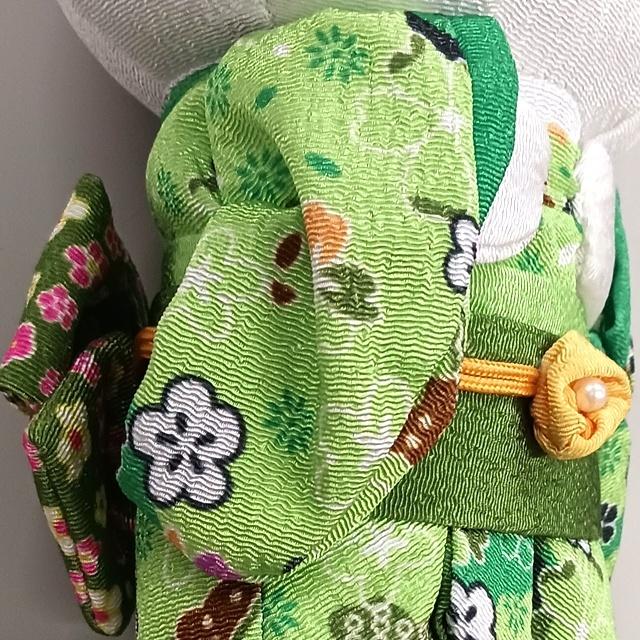 ビッグリボンはろうきてぃ 和装ちりめんぬいぐるみM抹茶Ver. 爆買