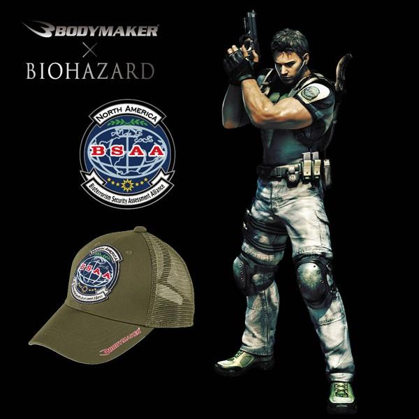 BIOHAZARD BSAA メッシュキャップ（バイオハザード/BODYMAKER/ボディメーカー/帽子/フリーサイズ/S.T.A.R.S./BSAA/Umbrella/ロゴ/サバゲー/ストリート）｜premium-pony