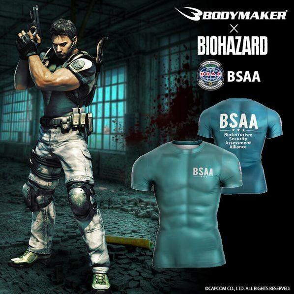 Biohazard Bsaa Bm Gearハーフスリーブver 2 バイオハザード メンズ 半袖tシャツ インナー Bodymaker s Mg196 プレミアムポニー 通販 Yahoo ショッピング