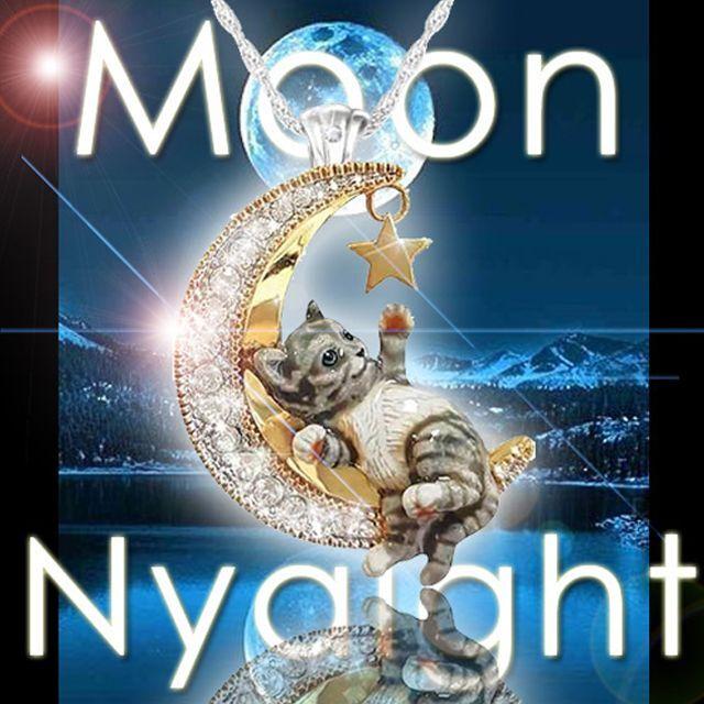 幸運を呼びよせる月猫ネックレス「Moon Nyaight-ムーンニャイト 幸運を呼びよせる月猫ネックレス「Moon Nyaight-ムーンニャイト
