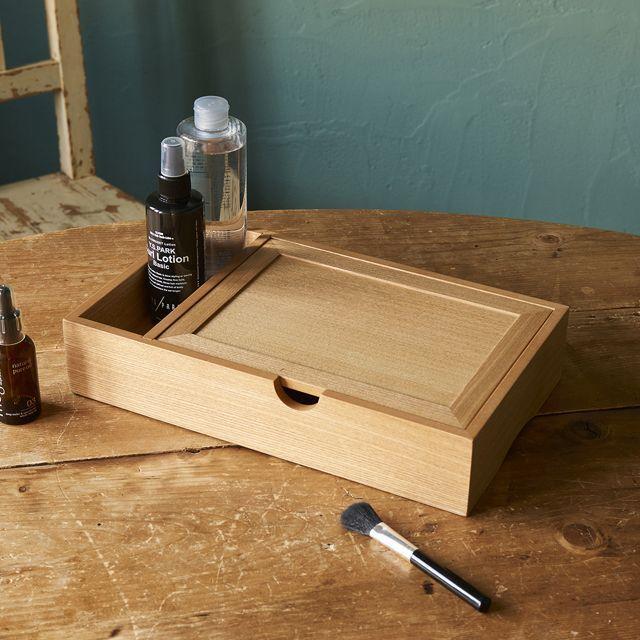 日本製「プレミアムメイクボックス」  (ミラー付 鏡付き コスメボックス コスメ 化粧 収納) 日本製「プレミアムメイクボックス」 (ミラー付 鏡付き コスメボックス