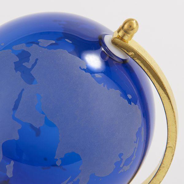 インテリアガラス地球儀ブルー (FunScience 卓上地球儀 ガラス製地球儀