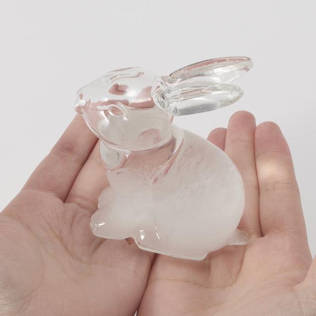 7-35「うさぎ姫の舞踏会」シーグラスアート　うさぎ　インテリア　雑貨　ガラス 7-35「うさぎ姫の舞踏会」シーグラスアート うさぎ インテリア