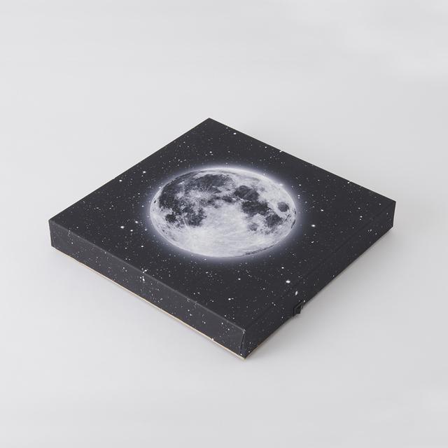 【一点物アート】MOON GIRL−月の子-【丸キャンバス】 LEDキャンバスアート「月」 (LEDインテリア雑貨 月の照明雑貨 星空の