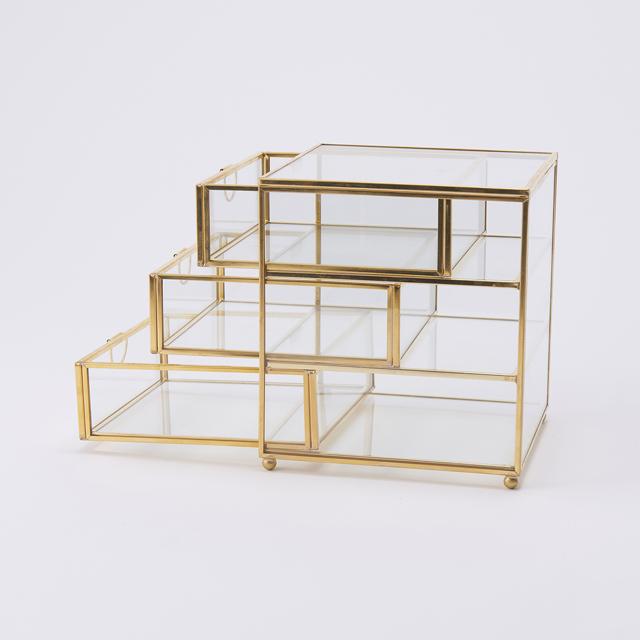 ガラスジュエリーケース ジュエリーボックス ガラス製アクセサリーケース ジュエリーボックス ガラスボックス